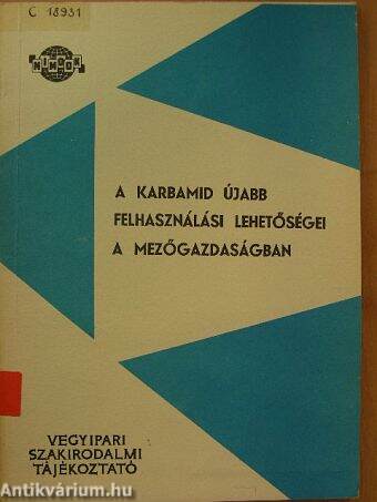 A karbamid újabb felhasználási lehetőségei a mezőgazdaságban