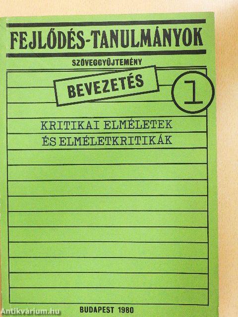 Fejlődés-tanulmányok 1-7.