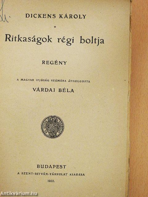 Ritkaságok régi boltja