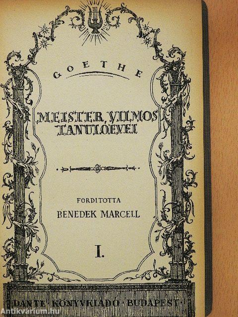 Meister Vilmos tanulóévei I-III.