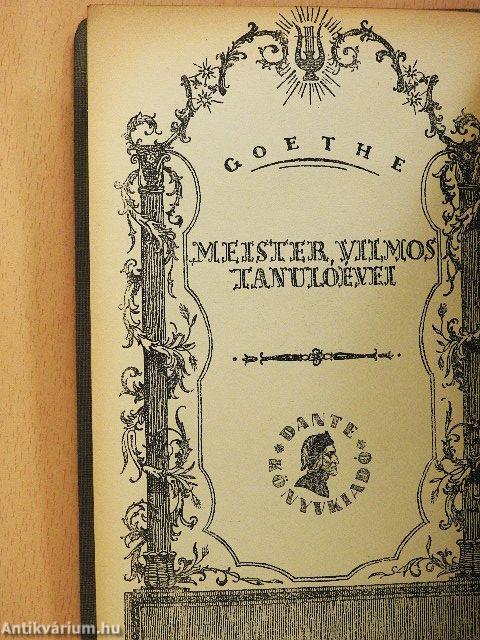 Meister Vilmos tanulóévei I-III.