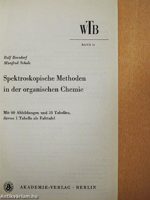 Spektroskopische Methoden in der organischen Chemie