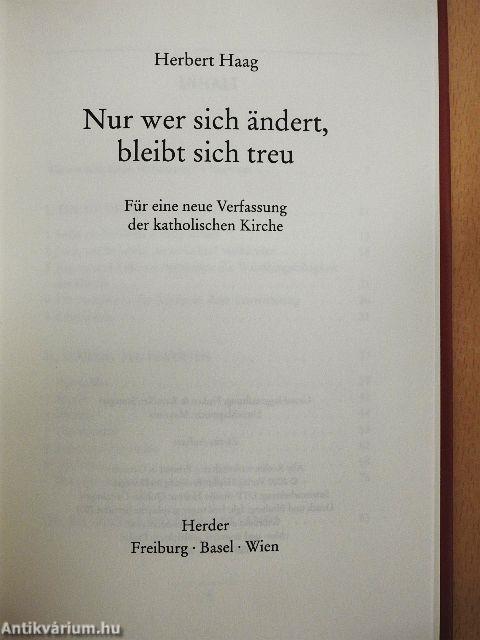 Nur wer sich ändert, bleibt sich treu