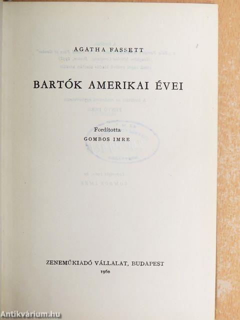 Bartók amerikai évei