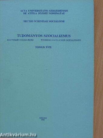 Tudományos szocializmus Tomus XVII.