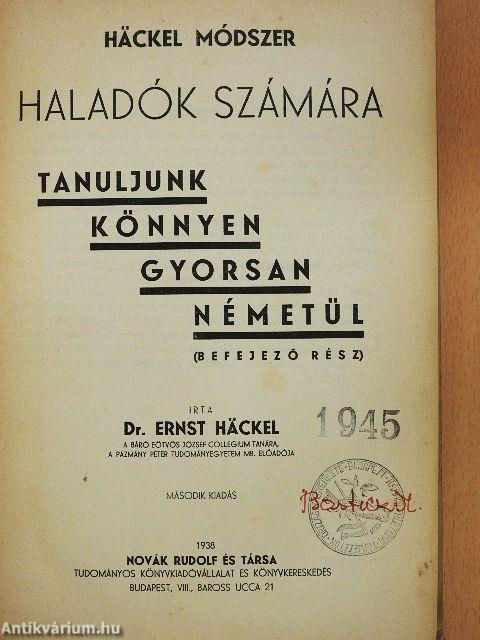 Tanuljunk könnyen, gyorsan németül!