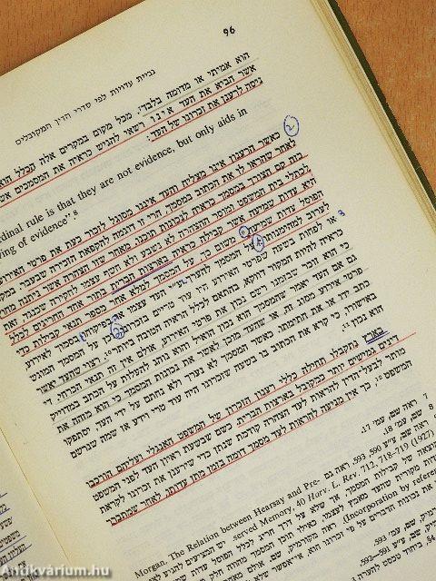 A bizonyítás törvénye I-II. (héber nyelvű)