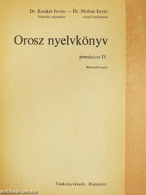Orosz nyelvkönyv IV.