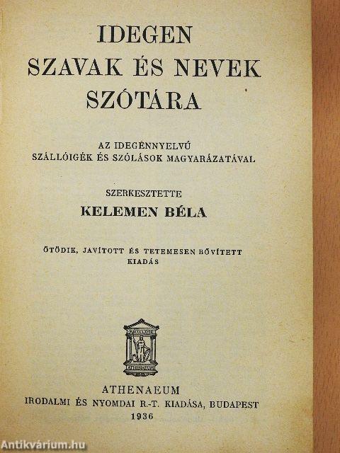 Idegen szavak és nevek szótára