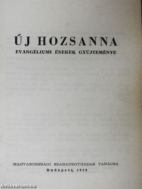 Új hozsanna