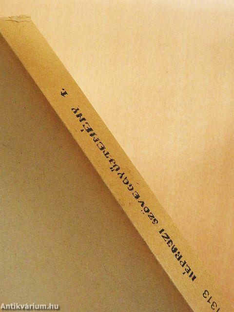 Néprajzi szöveggyűjtemény I.