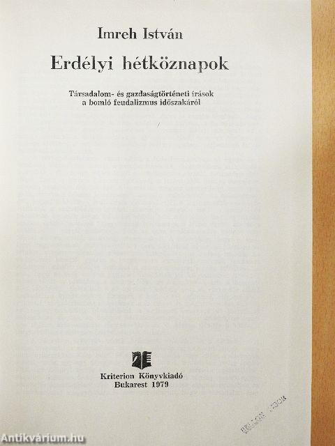 Erdélyi hétköznapok 1750-1850