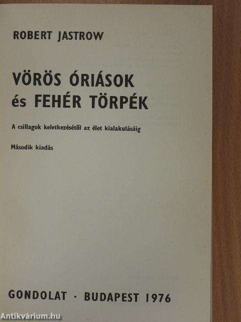 Vörös óriások és fehér törpék