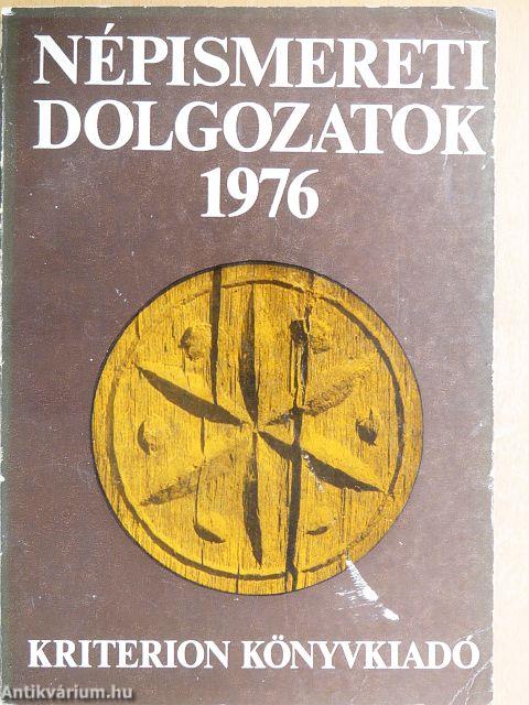 Népismereti dolgozatok 1976