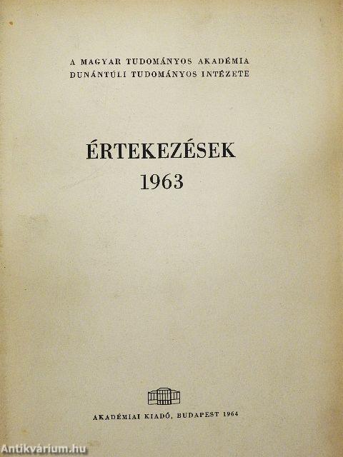 Értekezések 1963