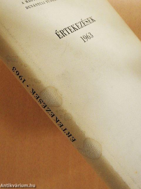 Értekezések 1963
