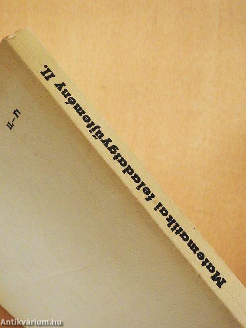 Matematikai feladatgyűjtemény II.