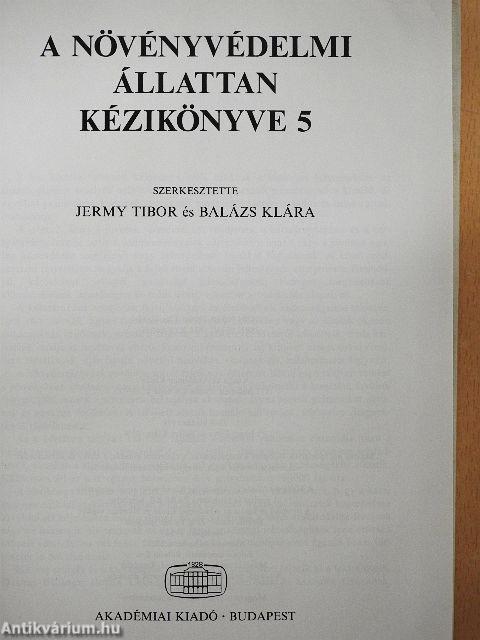 A növényvédelmi állattan kézikönyve 5.