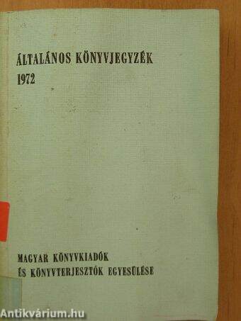 Általános könyvjegyzék 1972.