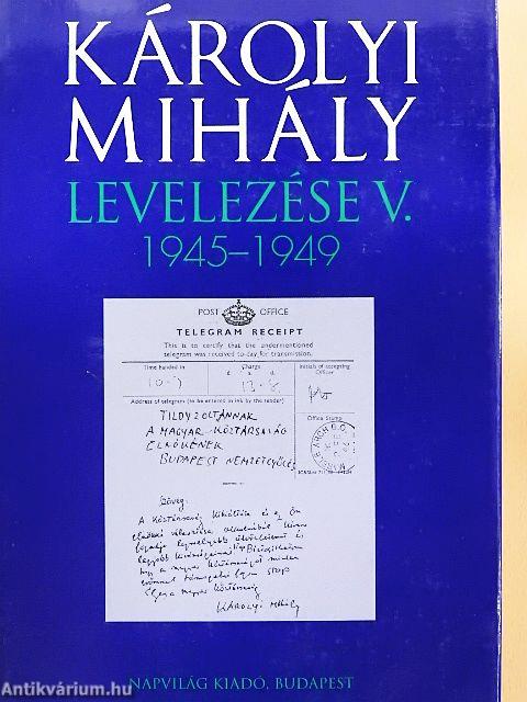 Károlyi Mihály levelezése V.