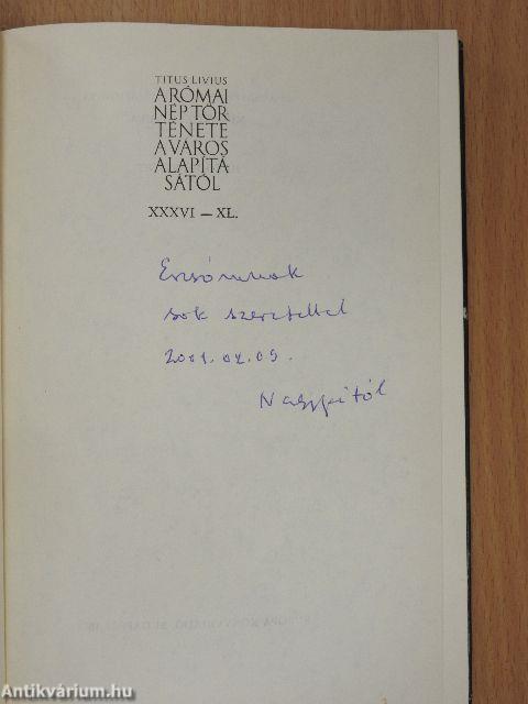 A római nép története a város alapításától 6. (XXXVI-XL.)