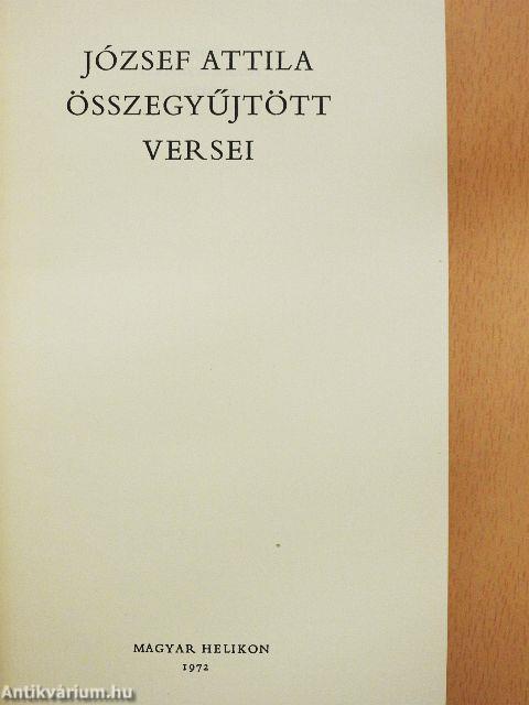 József Attila összegyűjtött versei