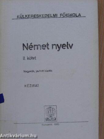 Német nyelv II.