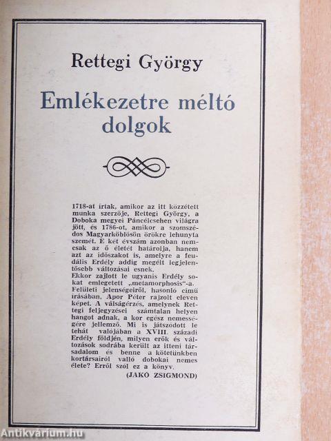 Emlékezetre méltó dolgok