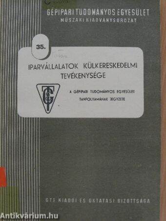 Iparvállalatok külkereskedelmi tevékenysége