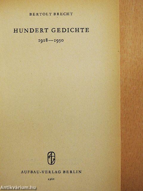 Hundert Gedichte 1918-1950
