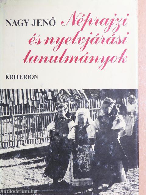 Néprajzi és nyelvjárási tanulmányok