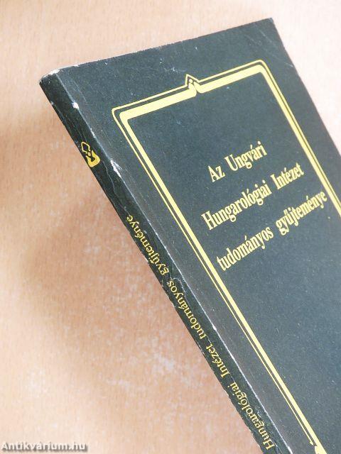 Az Ungvári Hungarológiai Intézet tudományos gyűjteménye