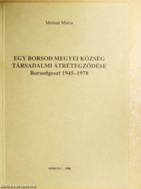 Egy Borsod megyei község társadalmi átrétegződése