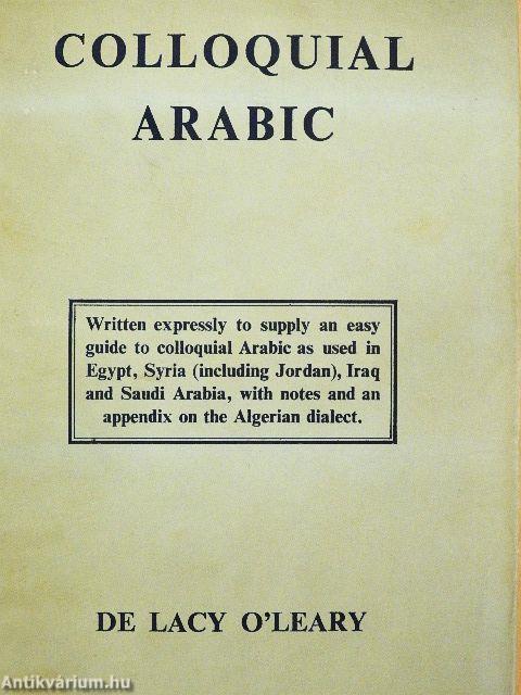 Colloquial Arabic