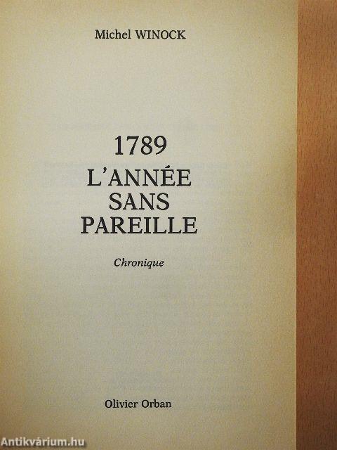 1789 - L'Année Sans Pareille