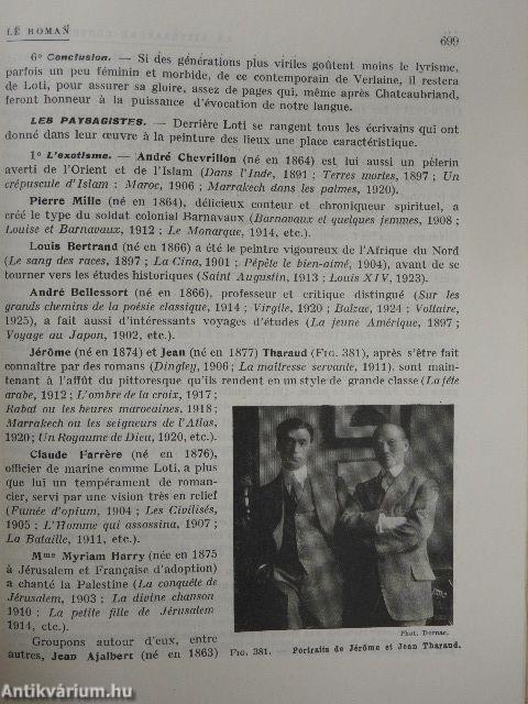 Histoire illustrée de la Littérature Francaise