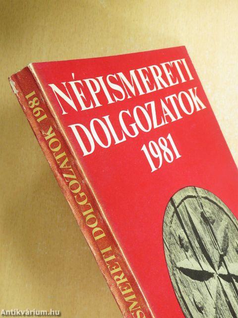 Népismereti dolgozatok 1981
