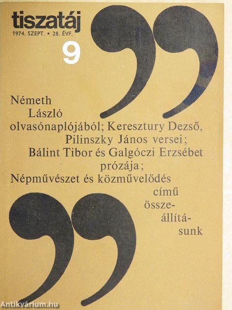 Tiszatáj 1974. szeptember