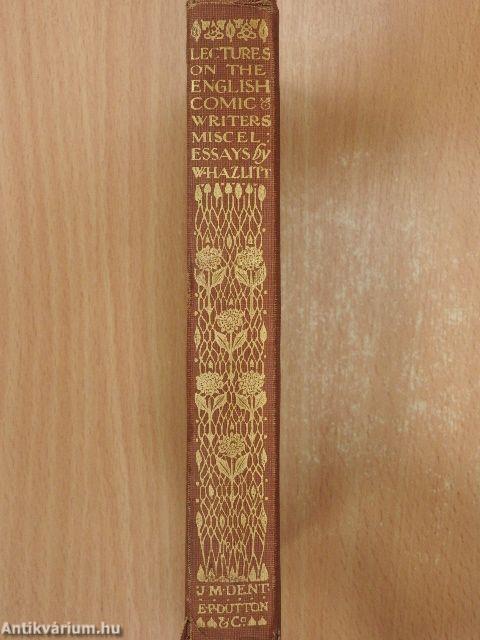 Lectures on the English Comic Writers with Miscellaneous Essays