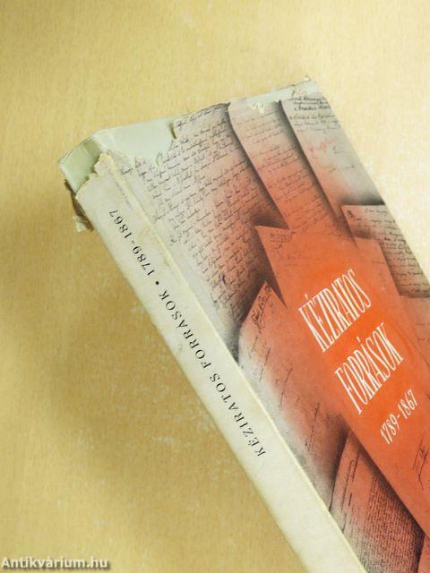 Kéziratos források az országos Széchényi Könyvtárban 1789-1867