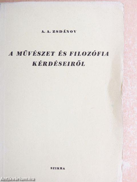 A művészet és filozófia kérdéseiről