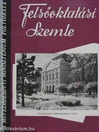 Felsőoktatási Szemle 1960. (nem teljes évfolyam)