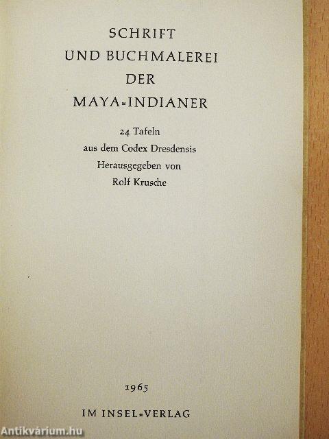 Schrift und buchmalerei der Maya-indianer