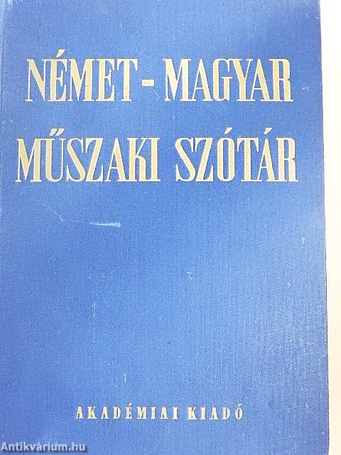 Német-magyar műszaki szótár