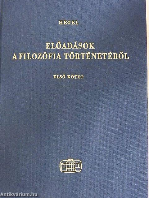 Előadások a filozófia történetéről I-III.