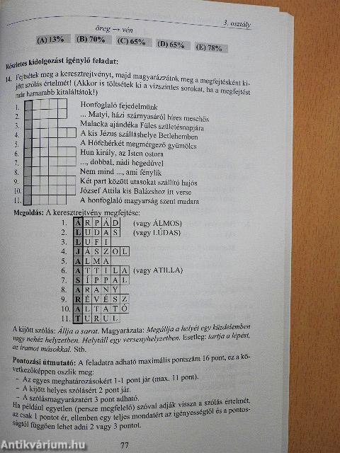 Bolyai anyanyelvi csapatverseny 2015