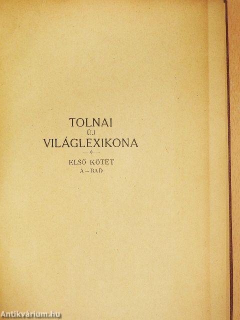 Tolnai uj világlexikona I-XVIII./Pótkötet I-II.