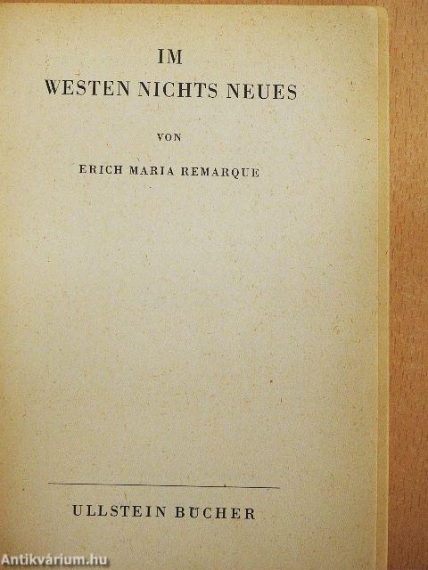 Im Westen nichts Neues