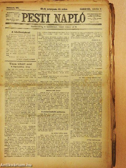 Pesti Napló 1917. (nem teljes évfolyam) (rossz állapotú)