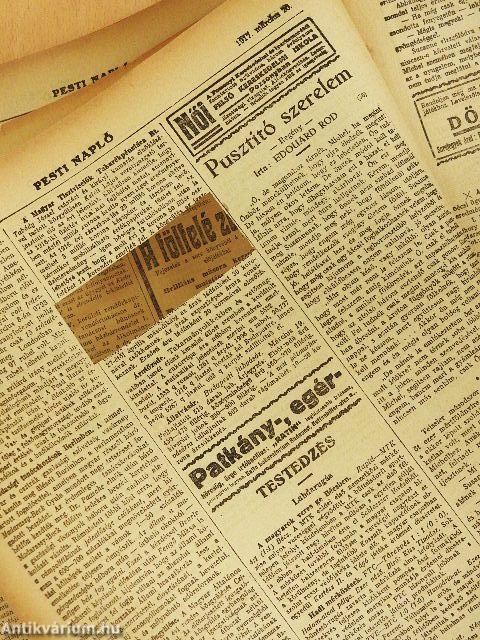 Pesti Napló 1917. (nem teljes évfolyam) (rossz állapotú)